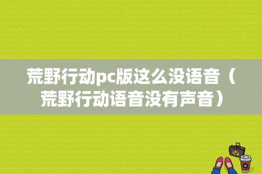 荒野行动pc版这么没语音（荒野行动语音没有声音）