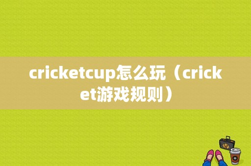 cricketcup怎么玩（cricket游戏规则）