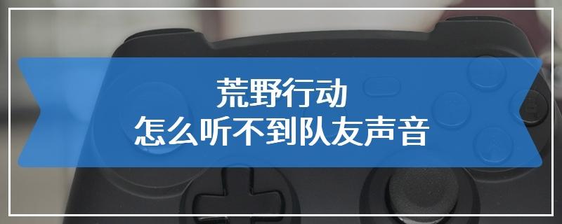 荒野行动别人说话我听不到（荒野行动听不到队友声音）